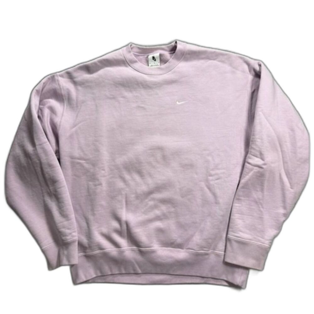 Nike Sportswear Crewneck Sweatshirt Womens Medium Lavender Pink Oversized Swoosh